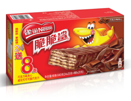 雀巢脆脆鯊威化餅干 一口酥脆，雙重巧克力的味蕾盛宴